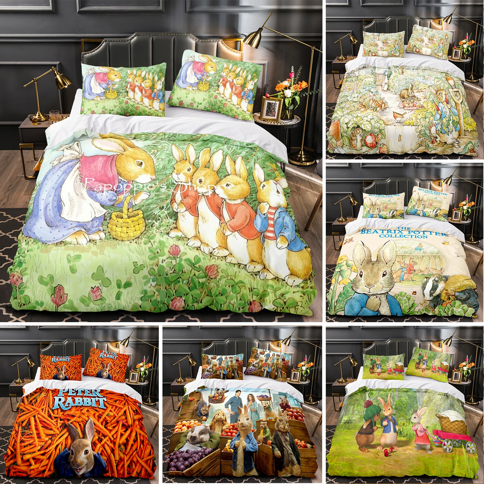 

Bedding Sets Peter the Rabbit Australia /Europe/USA Full Queen King Size Quilt Duvet Cover Pillow Case 2-3 Pieces Sets