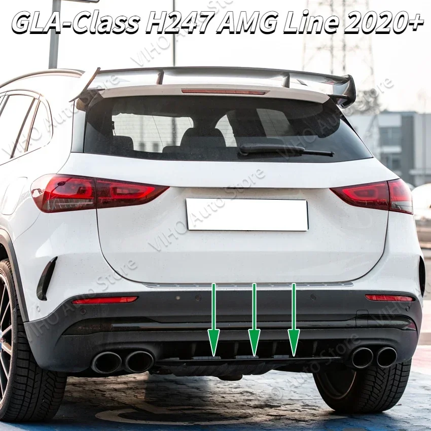 

Автомобильный диффузор заднего бампера для Mercedes Benz GLA-Class H247 AMG Line 2020 2021 2022 2023, спойлер, защита от сплиттера