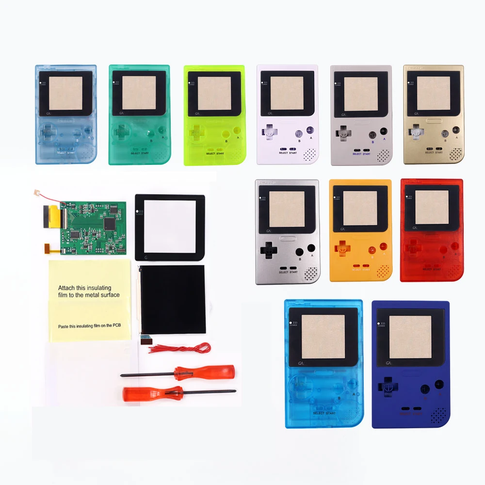 Countless color adjustments  DIY FOR Gameboy Pocket GBP IPS LCD RETRO PIXEL KIT HIGH LIGHT BACKLIGHT BRIGHTNESS with OSD