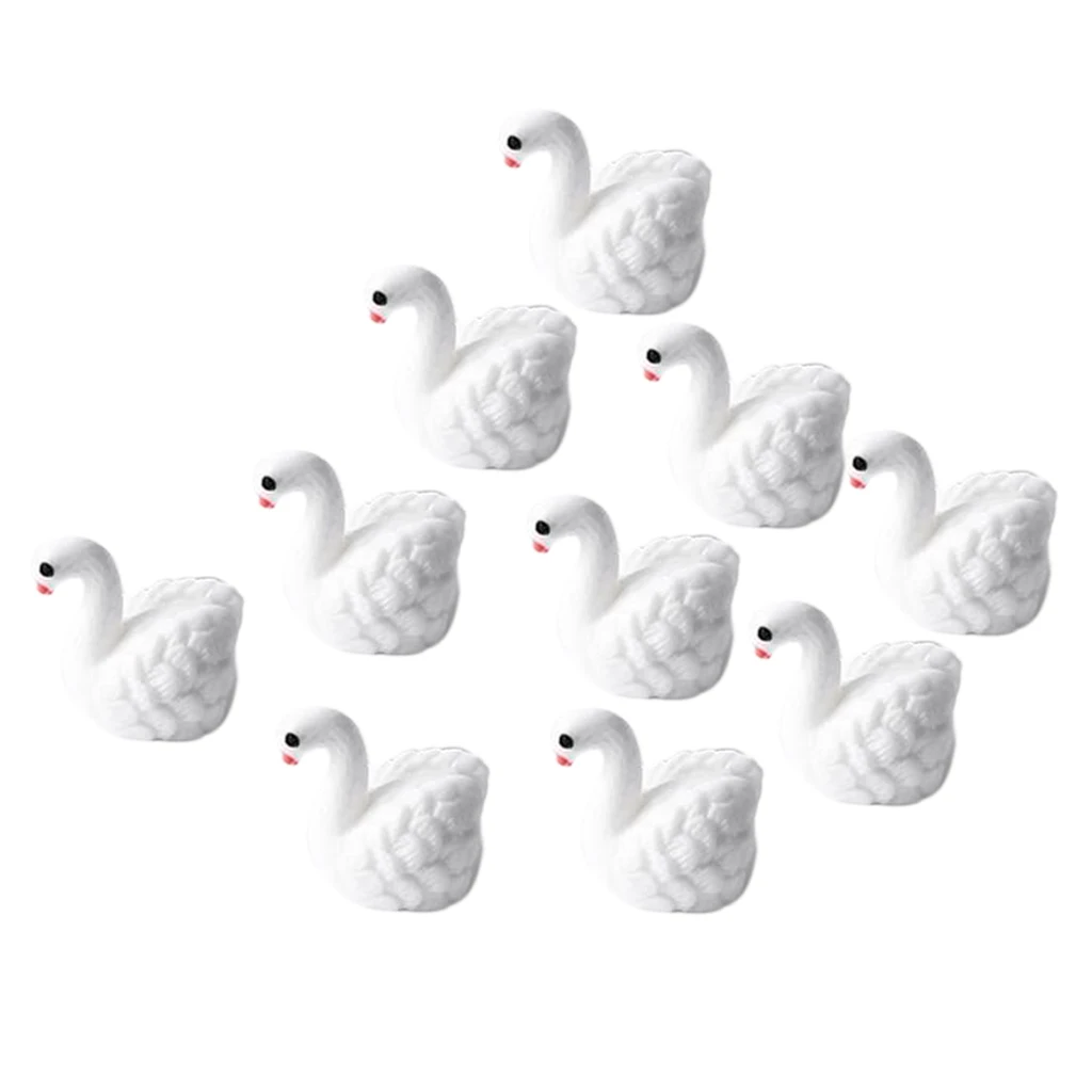 

Garden Accessories White Swan Sculpture Resin Ornaments Pack 10