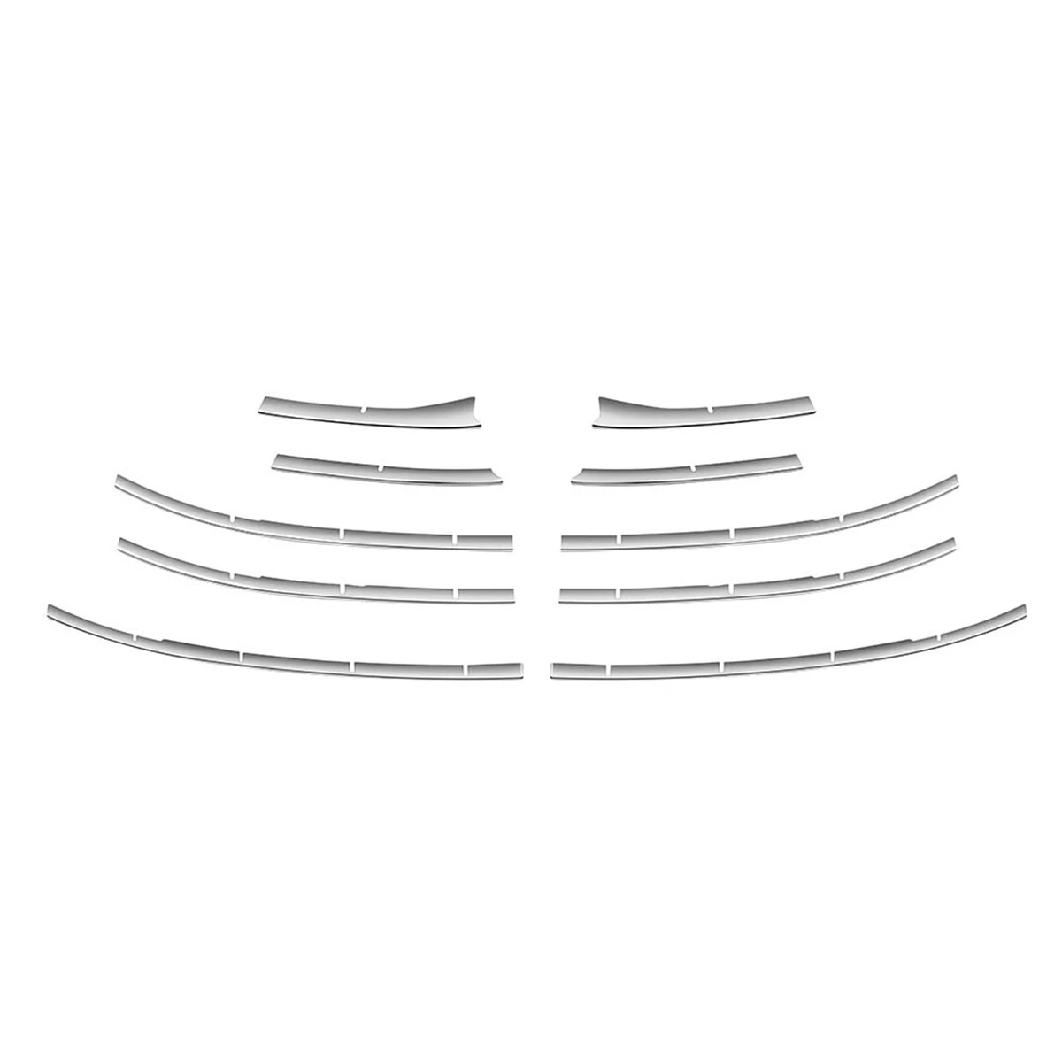 

8Pcs for Toyota AQUA 2021 2022 Chrome Front Bumper Mesh Center Grille Grill Moulding Strips Cover Trim Styling