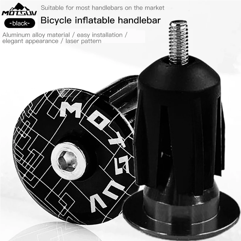 

1 Pair Bicycle Handlebar End Plugs Caps Road Mountain Bike Aluminum Alloy Grip Handle Bar End Cap Cycling Handlebar Accessories