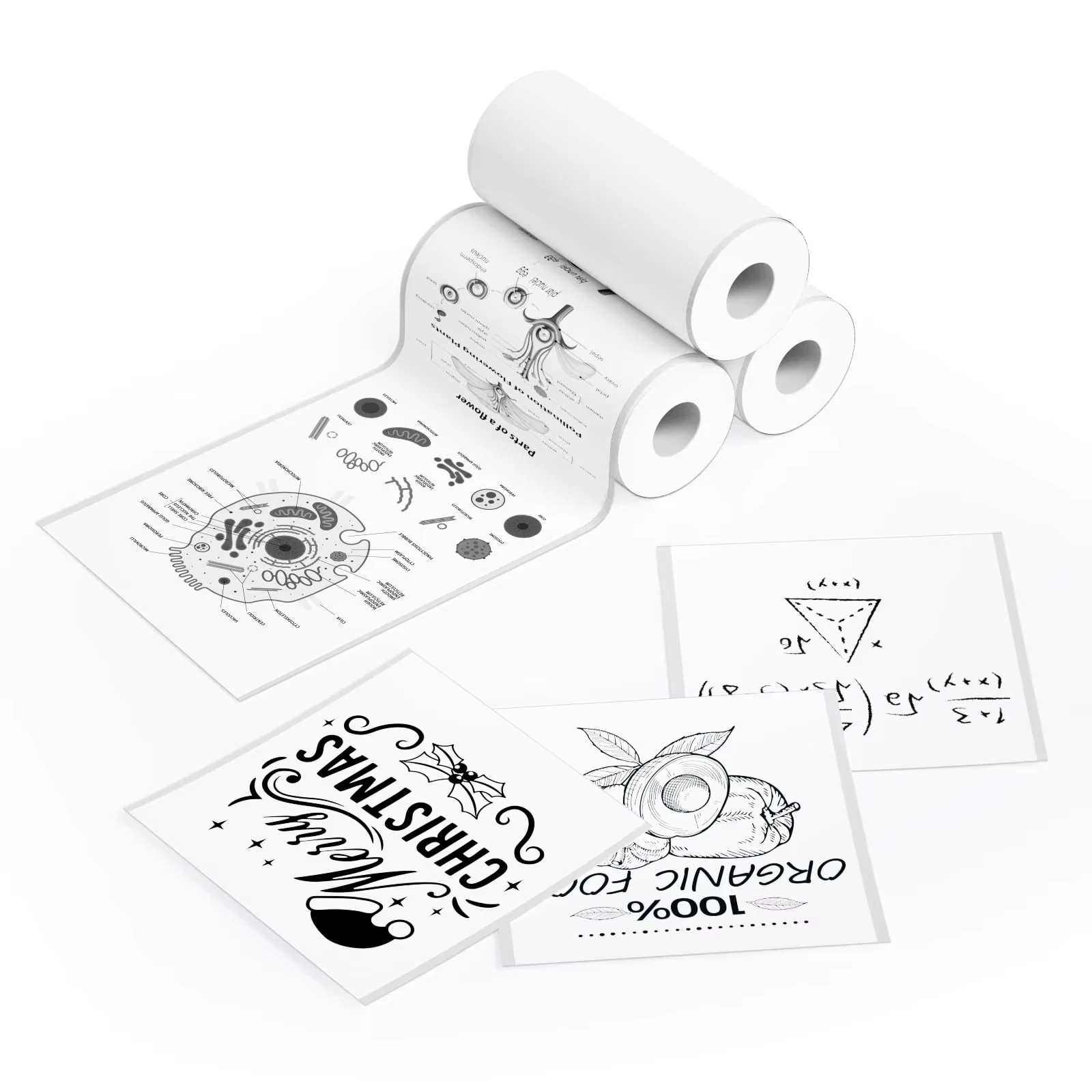 Белая клейкая термобумага для карманного принтера 57x30 мм пленка фотопринтер