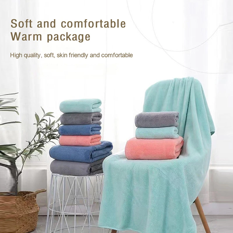70*140 см толстый коралловый флис впитывающие бытовые большие банные полотенца