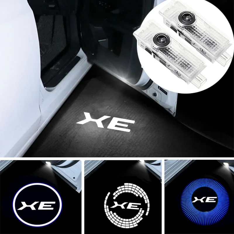 

2 шт., лазерный проектор, автомобильный значок с логотипом «Добро пожаловать» для двери Jaguar XE 2015-2017, значок с призрачной тенью, автомобильные аксессуары