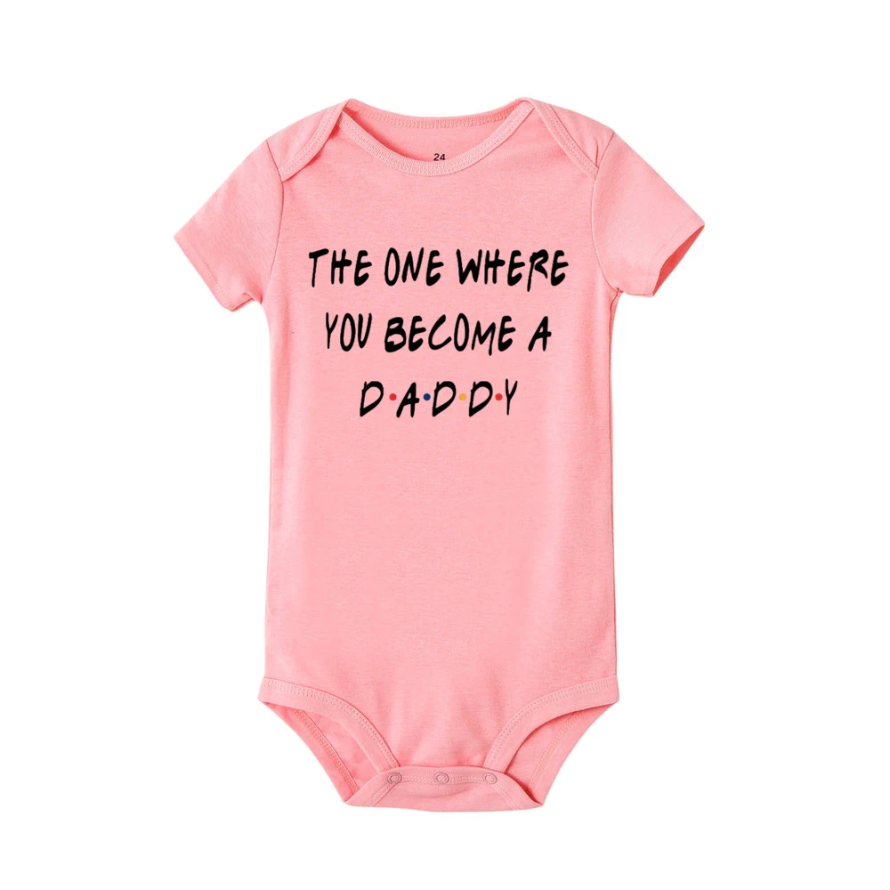 Pregnancy Announcement Friends Newborn Bodysuit Baby Infant Toddler Jumpsuit We Become Parents Baby Clothes Gifts for New Parent images - 6