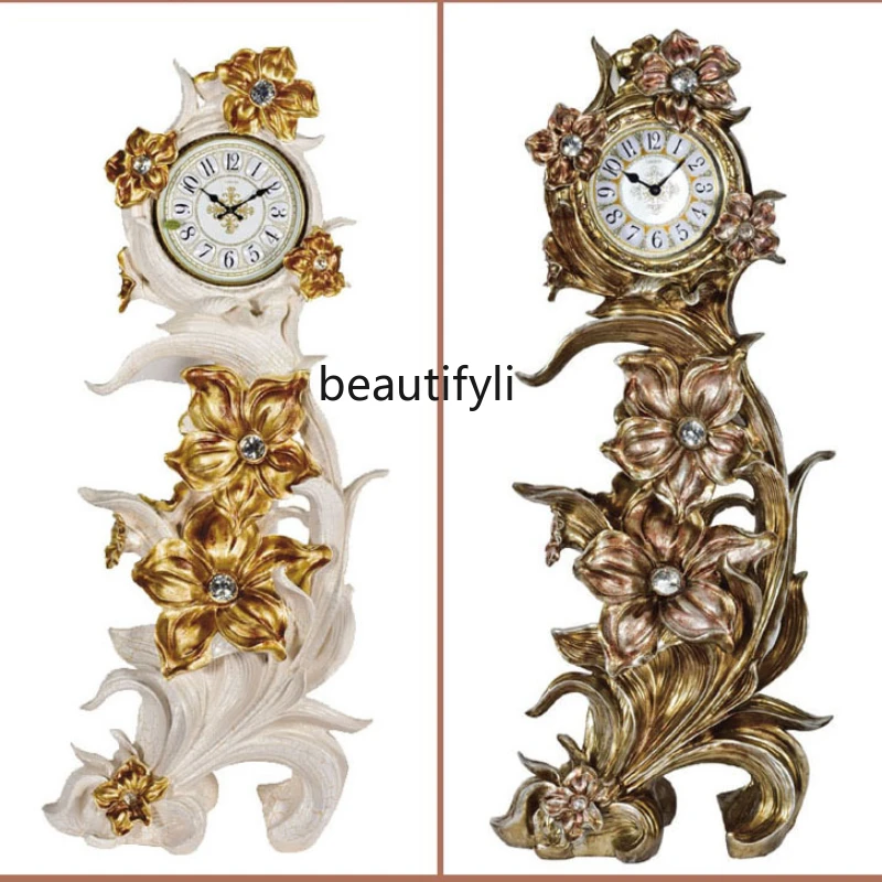 

the Grandfather Clock European Style Villa Idyllic and Retro Standing Grandfather Clock Sitting Clock Decorative Clock Office