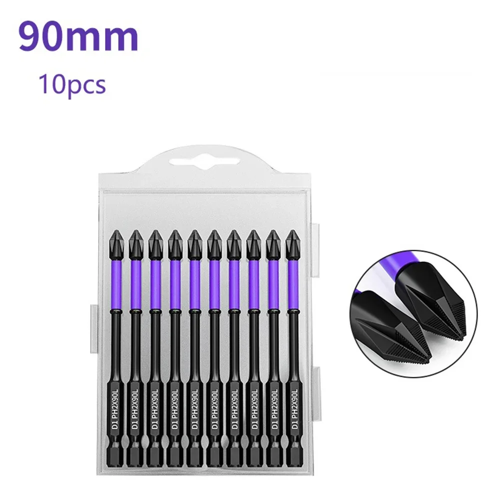 1/2/3/4/5/6/10 шт. PH2 магнитные отвертки Нескользящая крестовая бита с пакетной головкой 25-150 мм для электрической дрели, ручные дрели, инструменты