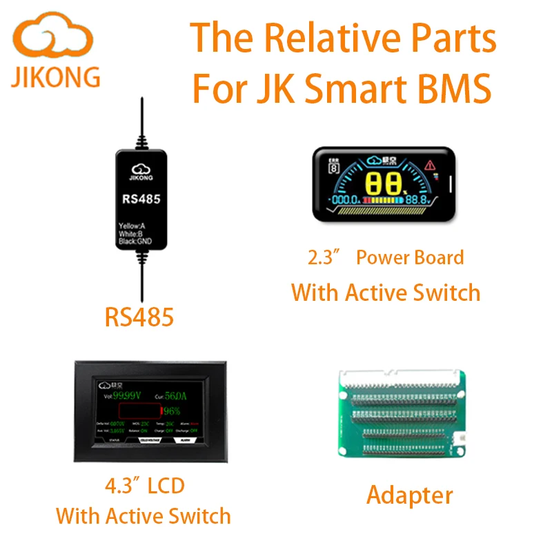 

Jikong SMART BMS Lifepo4 Battery RS485 CAN Module And LCD Display Adapter JK Charger Accessories