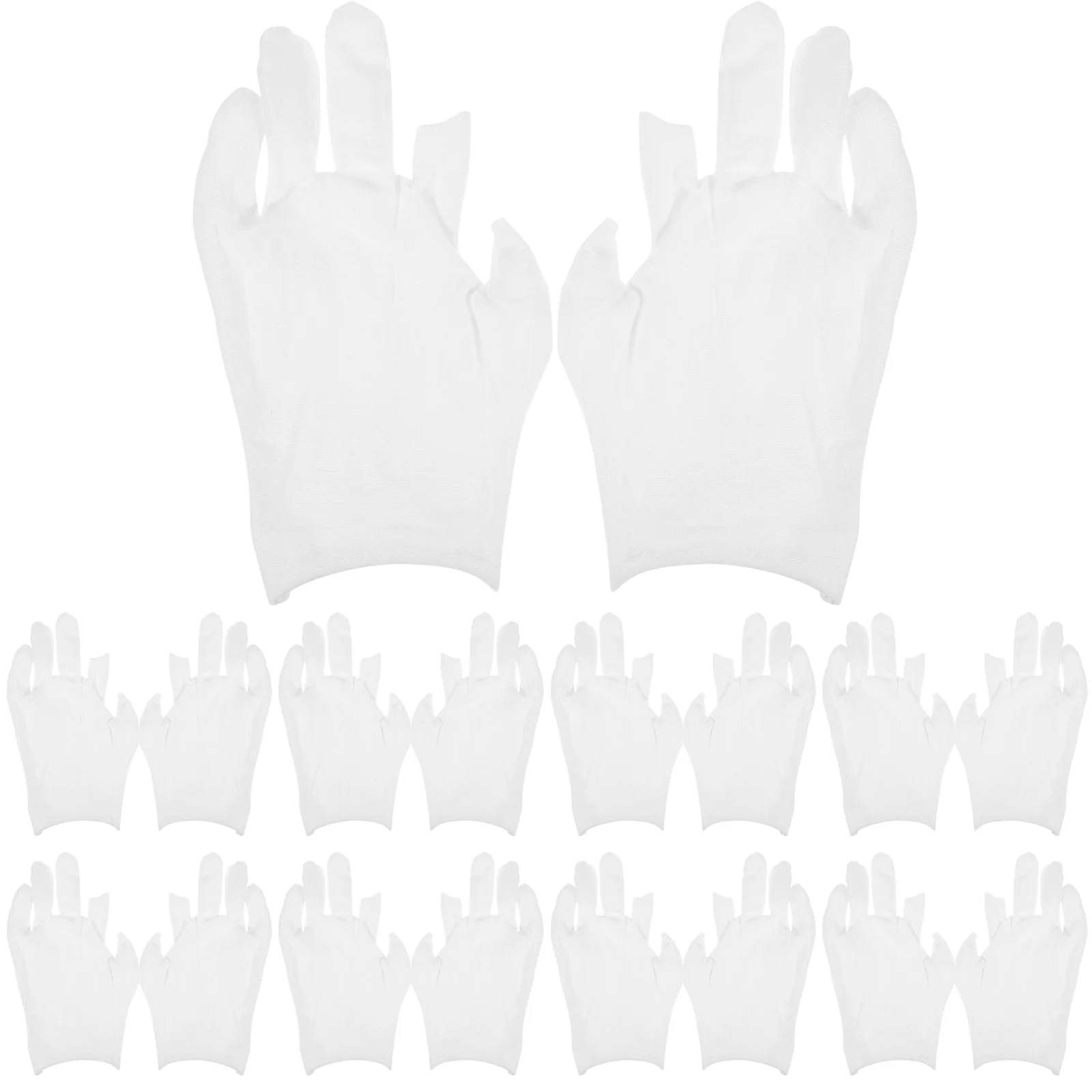 

12 Pairs Moisturizing Overnight Gloves Working Cotton Gloves White Cotton Gloves for Dry Hands