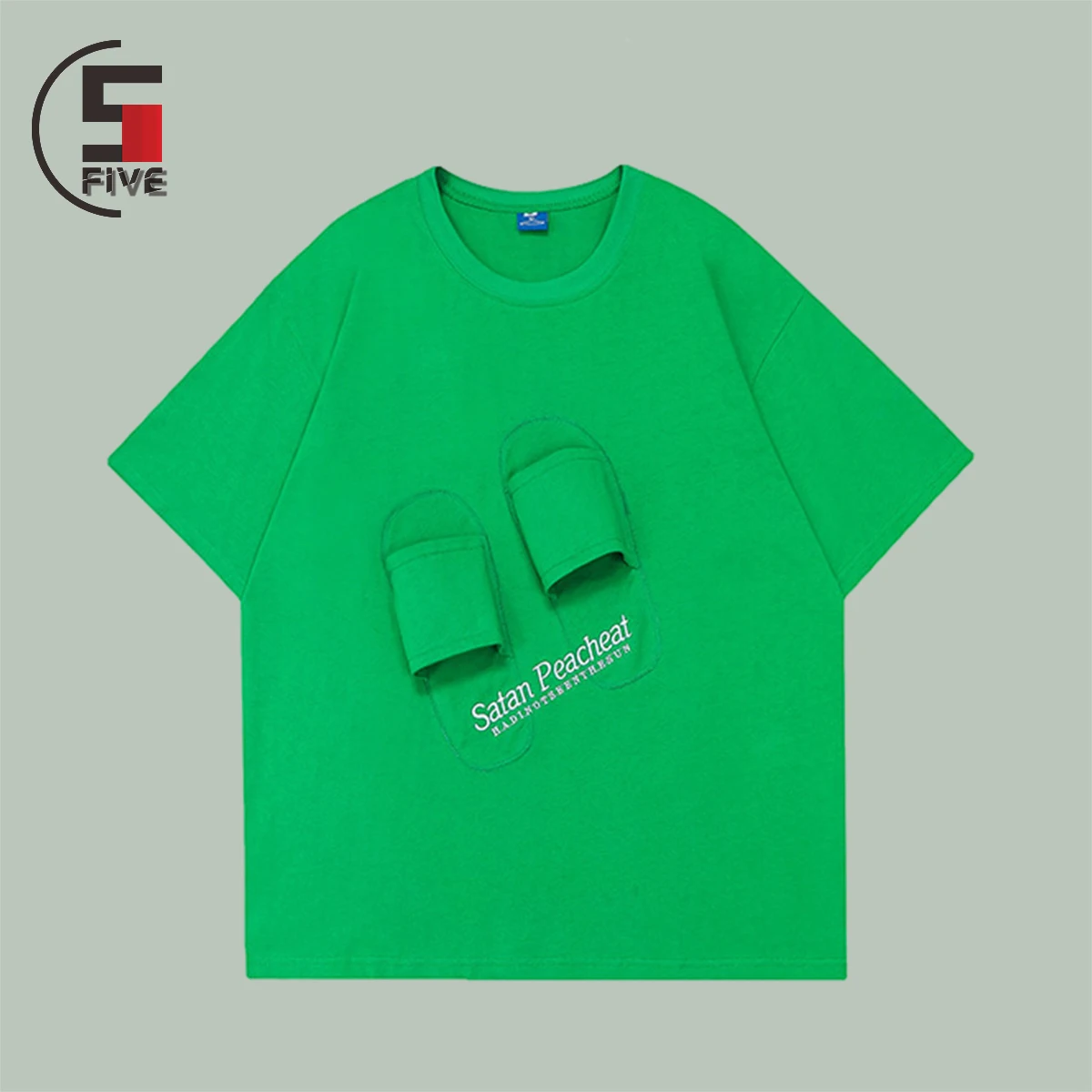 

Футболка мужская с вышивкой в стиле хип-хоп