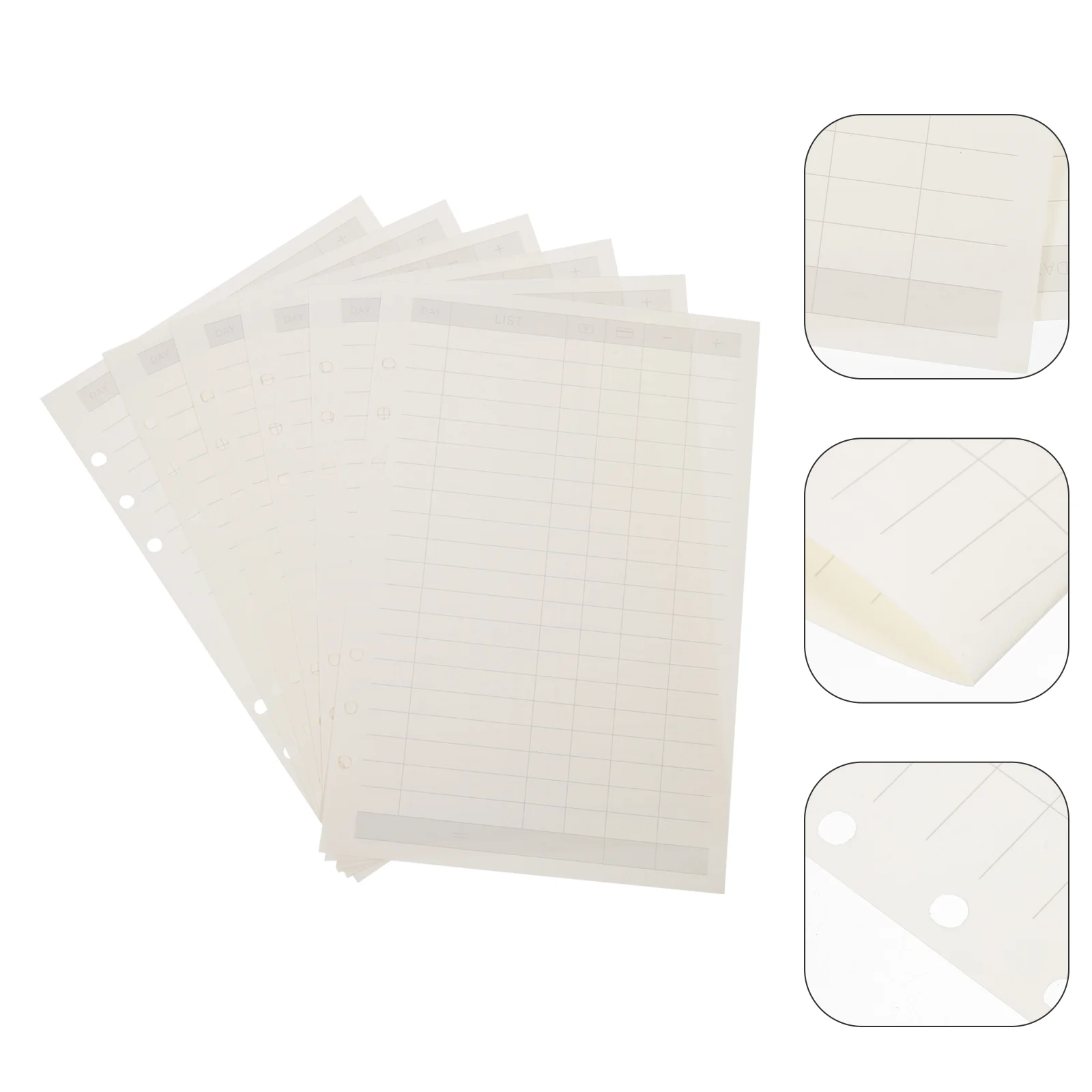 

Paper Inserts Loose Leaf Refills A5 Refill Notebook Lined Notepad Planner Journal Holes Replacement Binder Insert Note A6 Book