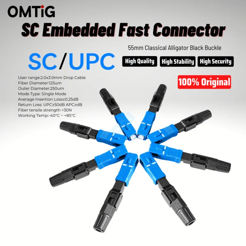 

50/100 шт. FTTH SC UPC одномодовый волоконно-оптический быстрый соединитель FTTH инструмент холодное соединение оптический адаптер