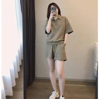 summer tracksuits sets women 2022 new casual loose two pieces short sleeve t shirts and high waist short pants suits 4xl e35
