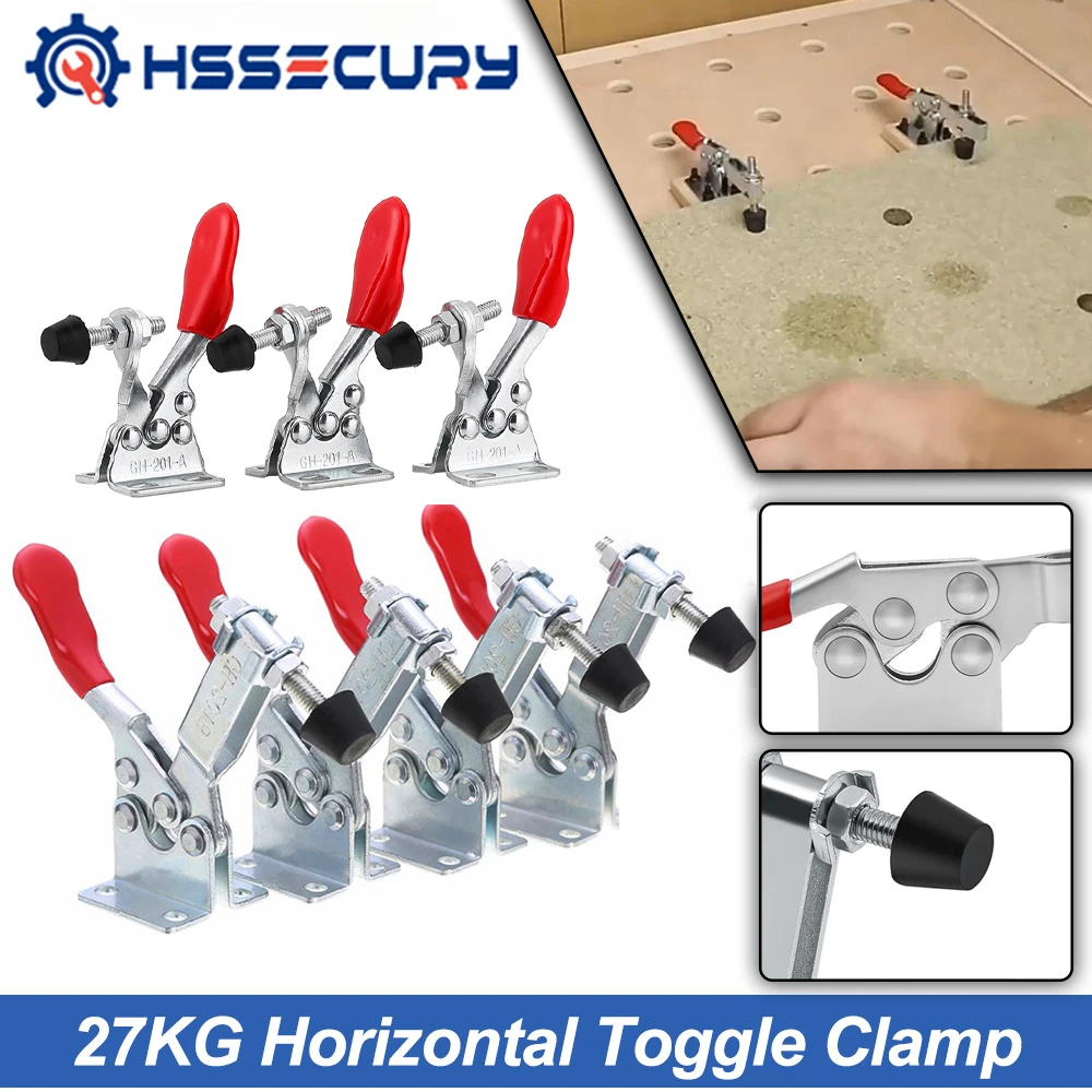 

27KG Horizontal Toggle Clamp 60 Lbs Quick-Release Antislip Toggle Clamps Set Vertical Toggle DIY Woodworking Duty Toggle Clamps
