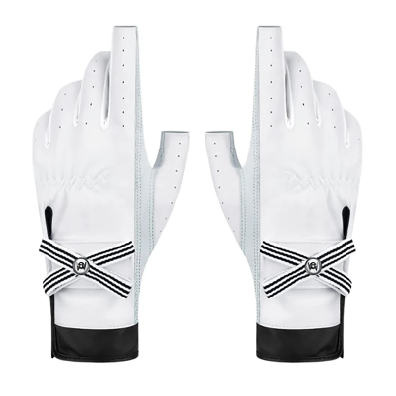 

Перчатки Для Гольфа PGM 1 пара, перчатки из овчины для левой и правой руки, Женские Дышащие рукавицы, противоскользящие перчатки с бантом