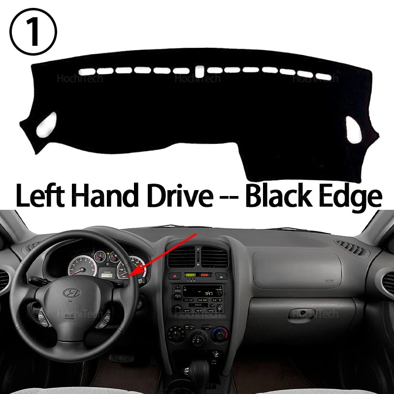 

Для Hyundai Santa Fe SM Classic 2001-2006 противоскользящий чехол для приборной панели, защитная накладка, автомобильные аксессуары, солнцезащитный ковер