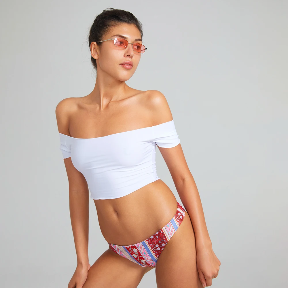 

Solid Print 3 Pieces Sets OFF-Shoulder Swimsuit Women Swimming Sexy Bikini 2022 Low Waist Swimwear Woman Bathing Suit Beachwear