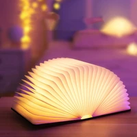 creative folding book light ornament touch sensor light craft gift usb charging bluetooth ambient bedroom night light decoration
