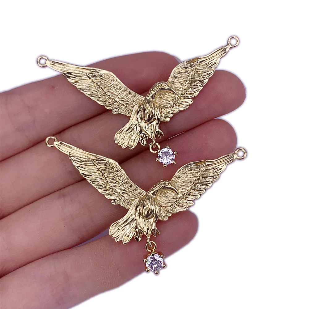

Classic Vintage Gold Plated Animal Eagle/Lion Head Necklace Pendant Punk Charm Male Jewelry Cute Accessories Birthday Gift
