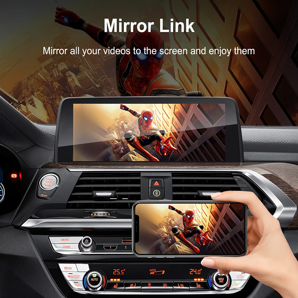 Фото Беспроводной интеллектуальный декодер Apple CarPlay Android Auto для BMW 1, 2, 3, 4, 5, 6, 7 серии X3 X4 X5 X6 MINI NBT CIC System AirPlay №5