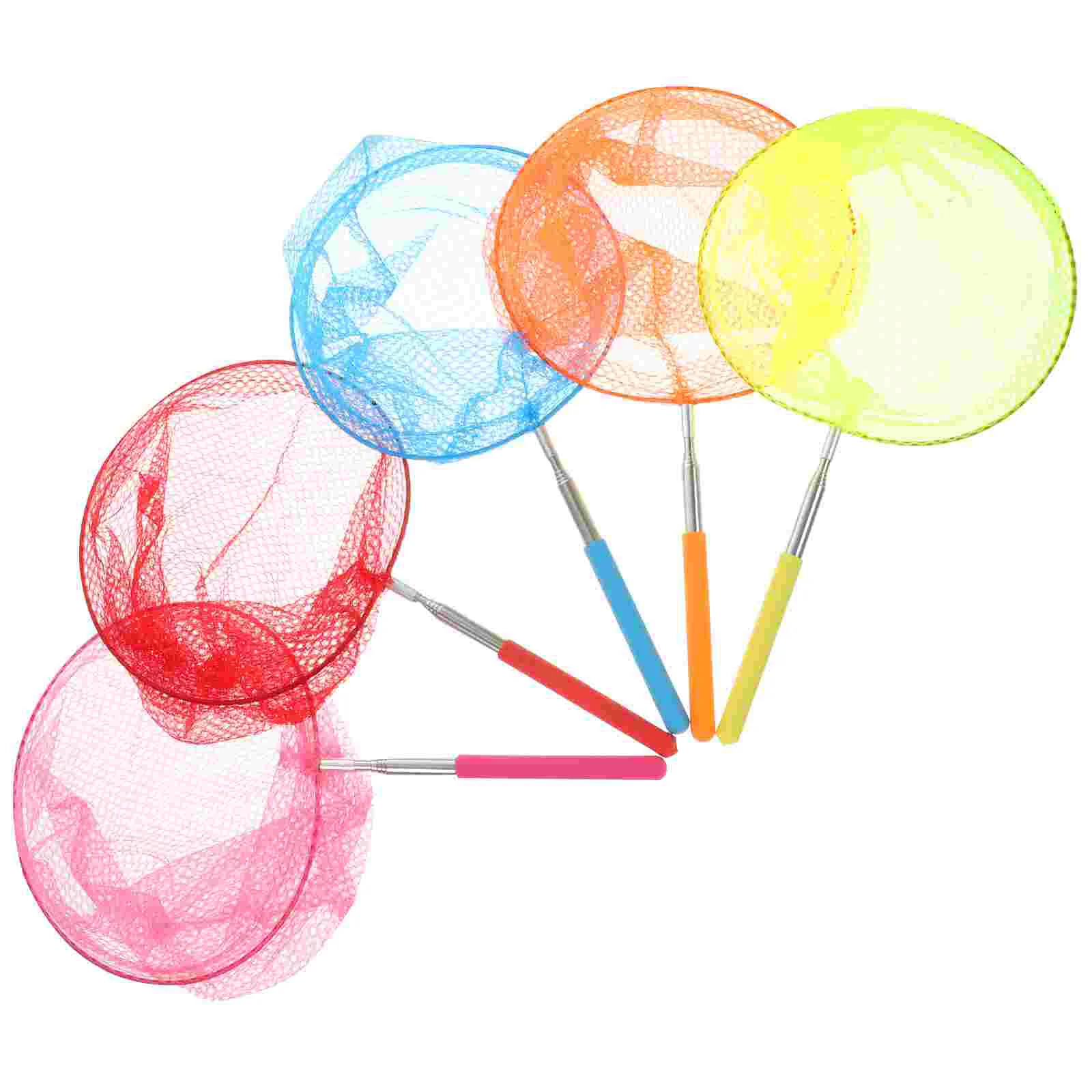 

5 Pcs Telescopic Butterflies Net Insect Catching Small Fishing Toys Stainless Steel Butterfly Nylon Nets Child Kids Sports