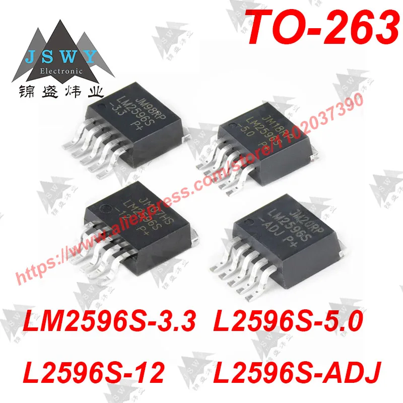 10 шт. до-263-5 лампочек, лампочки L2596S-ADJ регулятор мощности, IC импульсный чип, чип для Arduino PCB