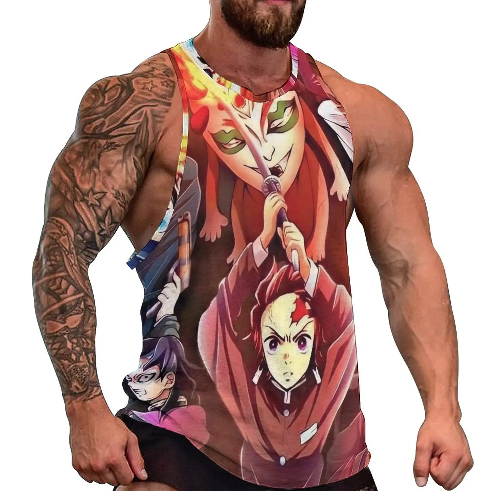 

Топ мужской летний без рукавов, 3XL, 4XL, 5XL