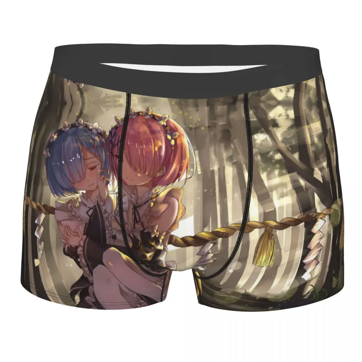 

Ram Rem-Girls Maid Re Zero Anime Natsuki Subaru Underpants Cotton Panties Male Underwear Sexy Shorts Boxer Briefs