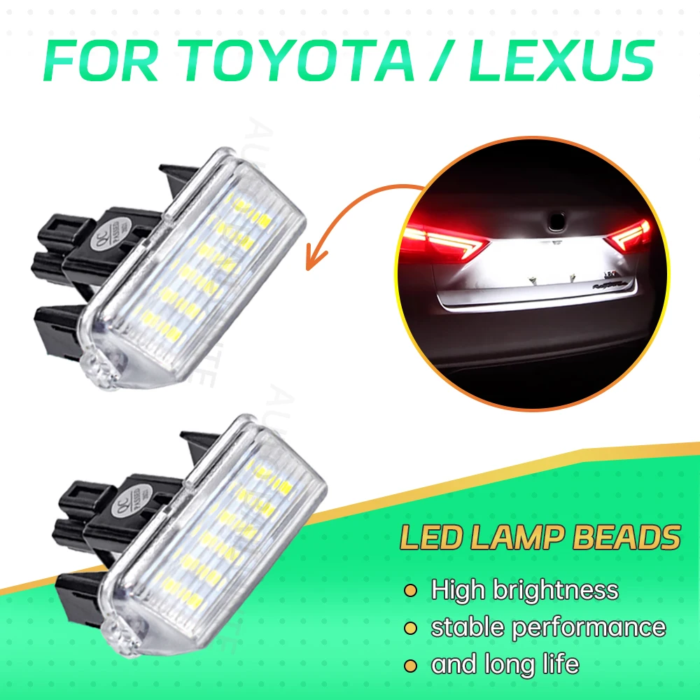 Лампа для номерного знака Toyota Camry XV50 Highlander XU50 Avalon XX40 Yaris XP13 Prius C 2 шт.