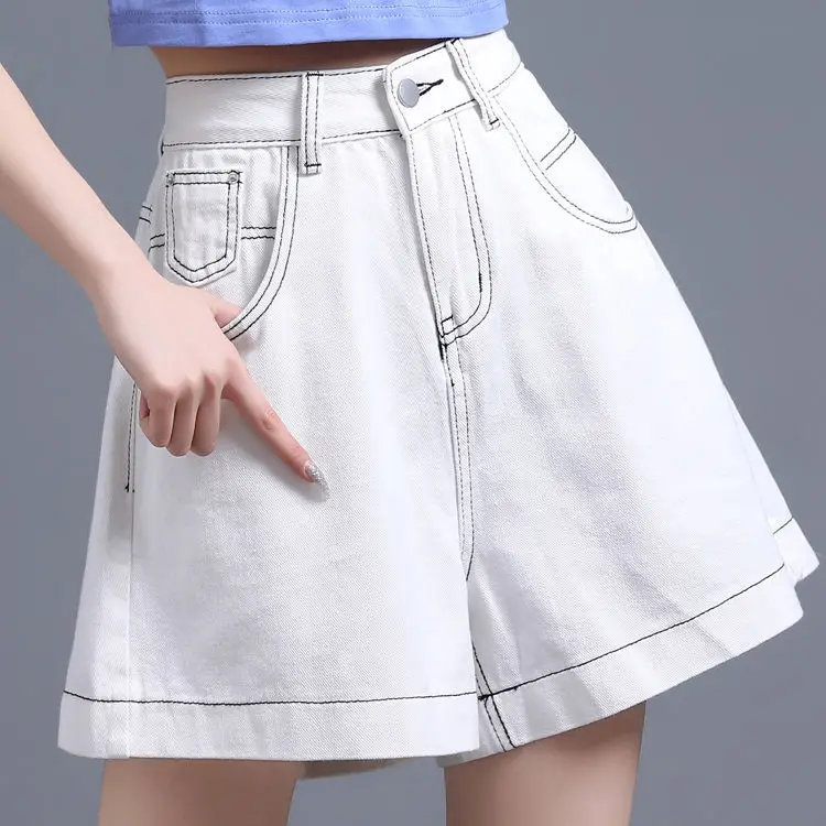 

Women's Denim Shorts Womens Clothing Hotpants Jeans Pant Cheap Stuff Skirt Pants Korean Style 2023 Autumn Korea Ladies Hanbok