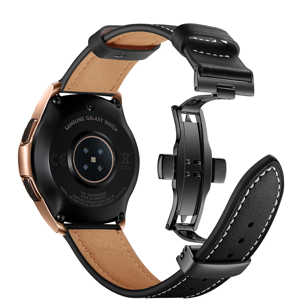 

For Oneplus Watch Band one plus Butterfly buckle Leather Strap Business Watchband bracelet wriststrap replace accessories