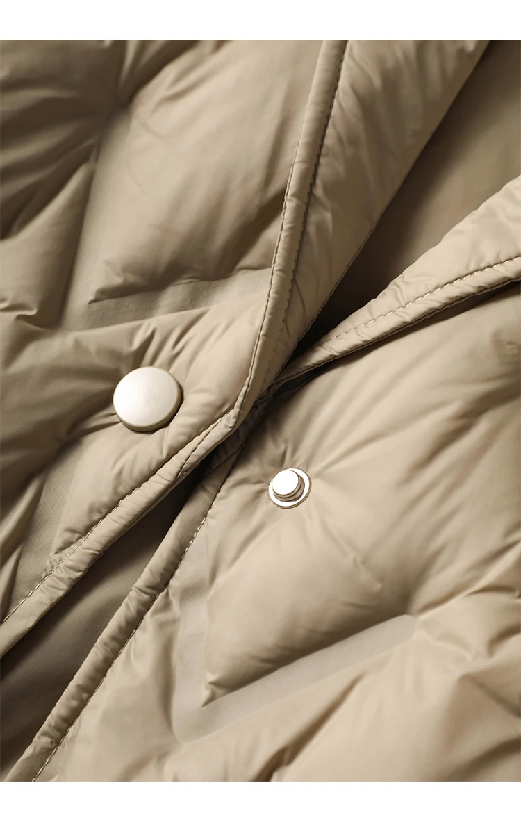 High-quality Thin 90% White Goose Down Jacket Women High Street Autumn/Winter Casacos De Inverno Feminino Coat and Jacket Women