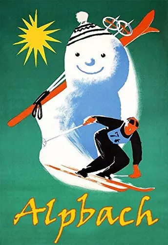 

Alpbach Ski Skiing Travel Keep Ski Tips Up Warning Metal Decor Wall Art Vintage Rustic Beach Store Bar Plaque 8X12 inch