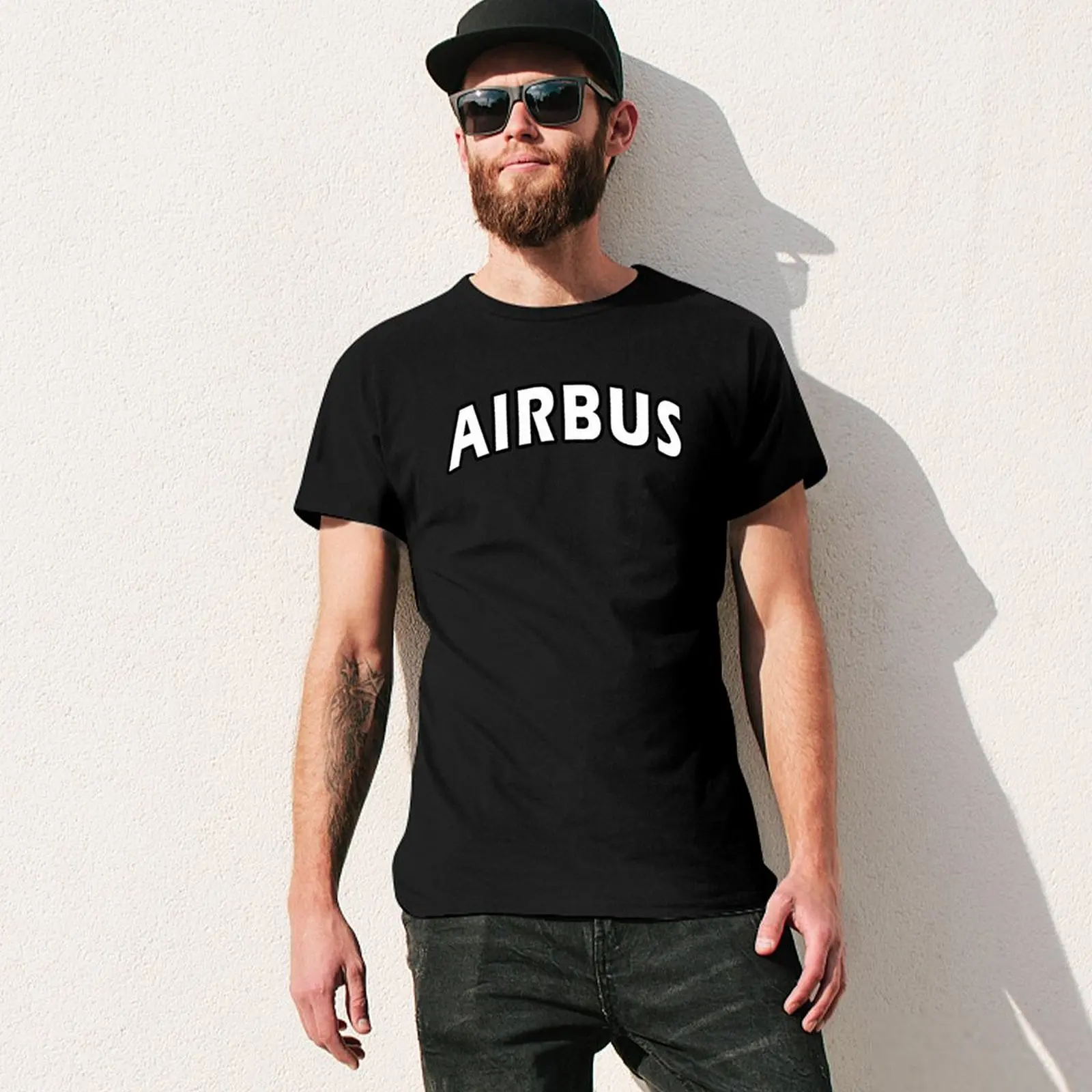Фото Футболка Airbus, an EADS Company, одежда, лето 2021, эстетичная одежда, рубашки, футболки с рисунком, наряды для мужчин №3