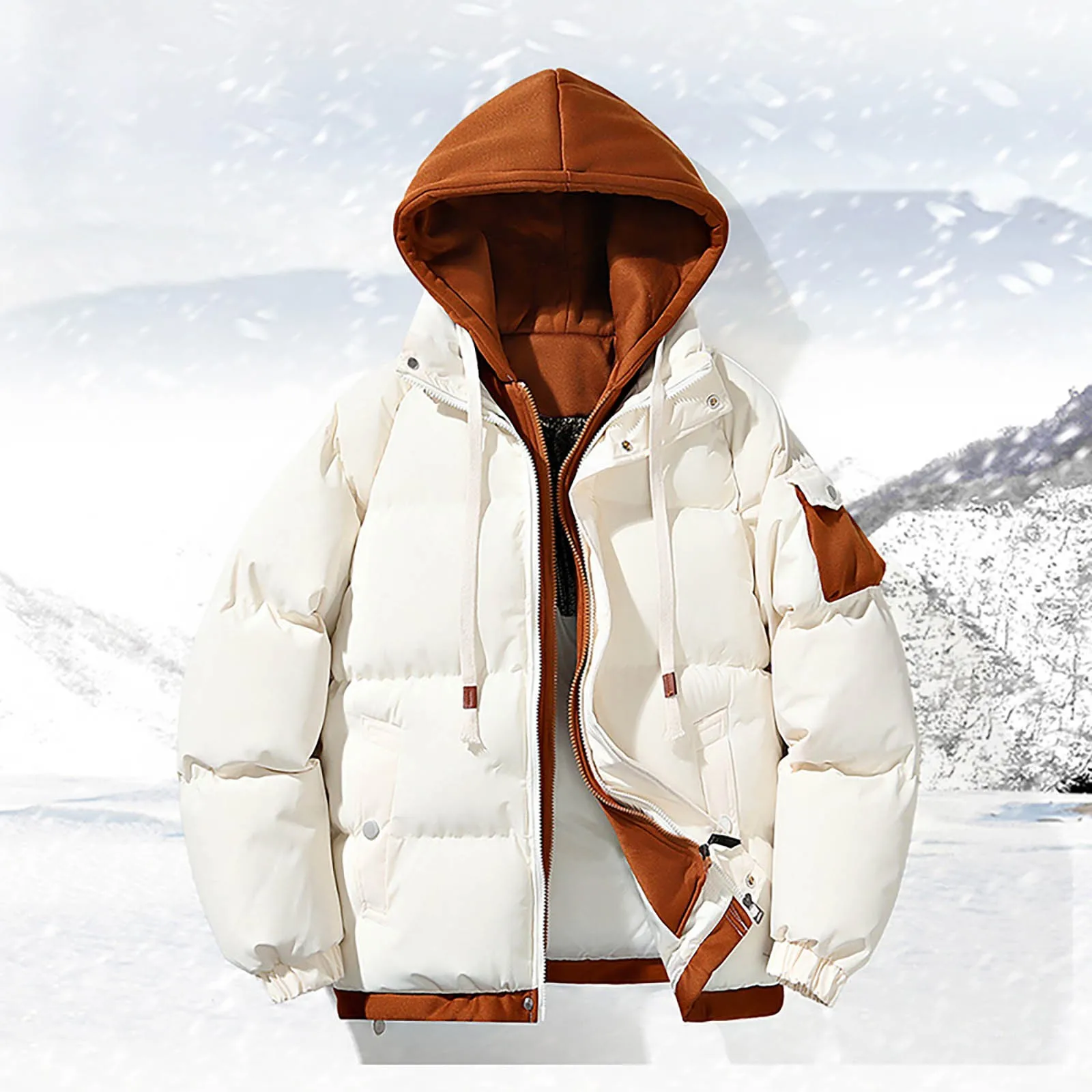 Мужская уличная парка в стиле хип-хоп корейская лоскутная одежда куртки-пуховики