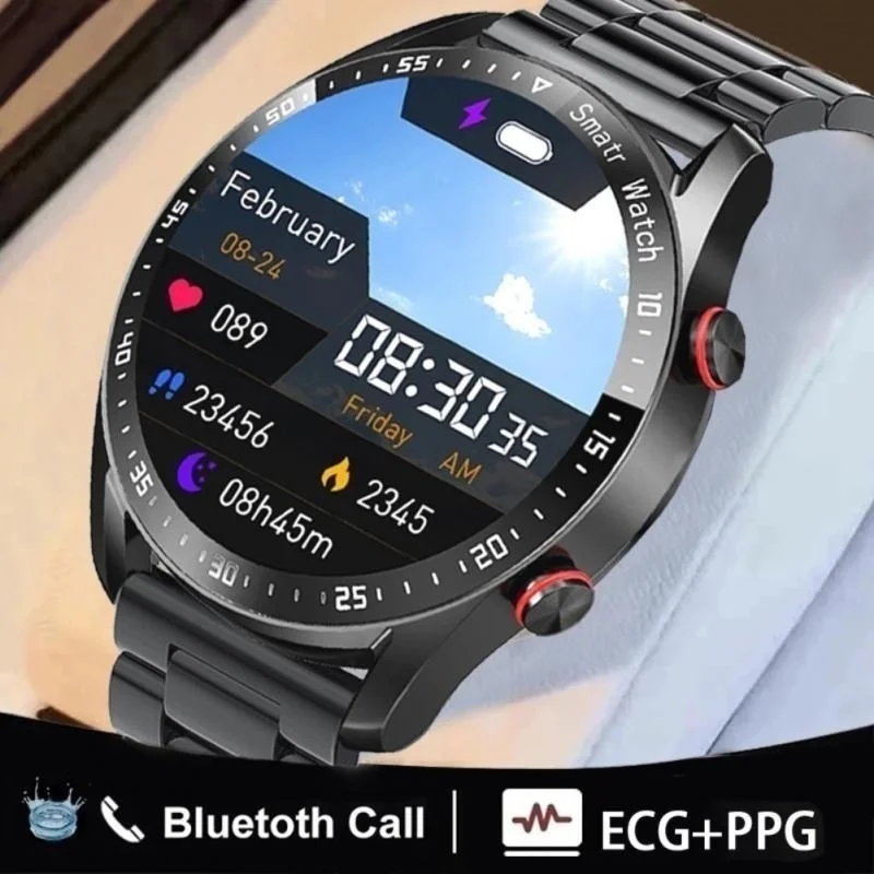 

Смарт-часы мужские с функцией измерения ЭКГ + ППГ и Bluetooth