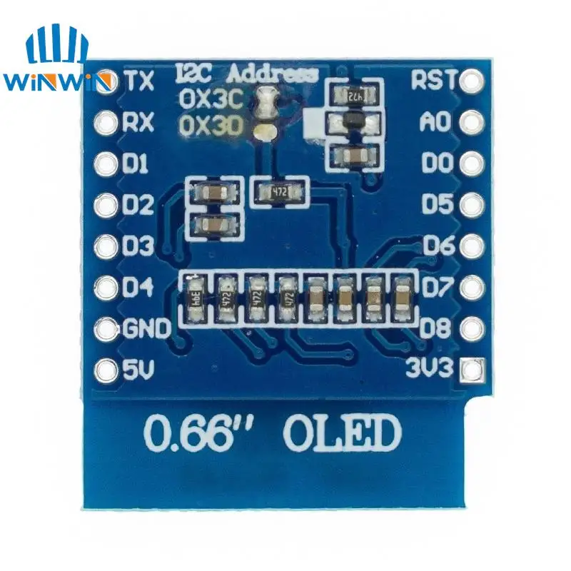 ЖК-дисплей для WEMOS D1 MINI ESP32 64X48 IIC I2C