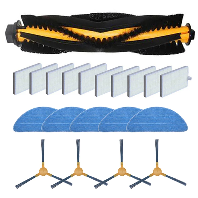 

Vacuum Cleaner Roller Brush Side Brush HEPA Filter For Proscenic 800T Filter Robot Vacuum Cleaner Parts Mop Set