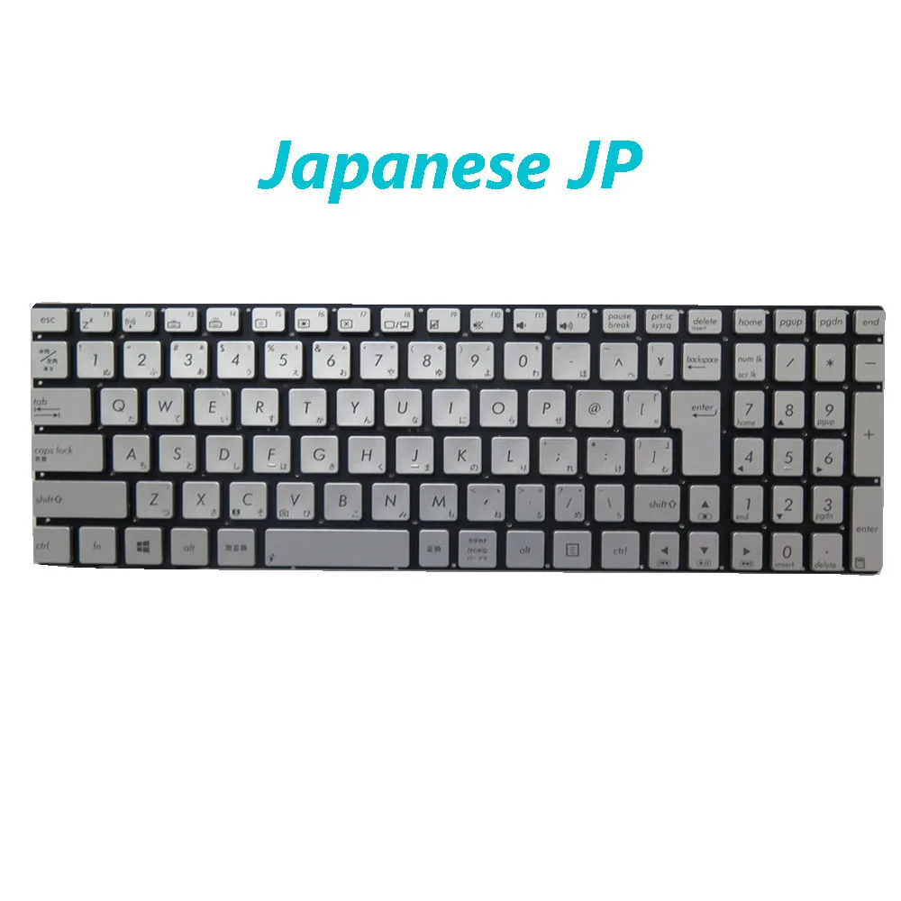 Фото Клавиатура CZ\JP\SW\TR\UK для ASUS G550J G550JK G550JX GL550J GL550JK GL550JX серебристая без рамки с подсветкой №4