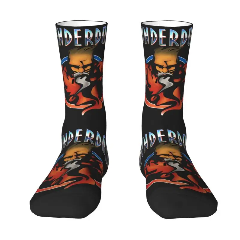 

Thunderdome Logo Dress Socks Men Women Warm Fashion Hardcore Gabber Music Festival Crew Socks