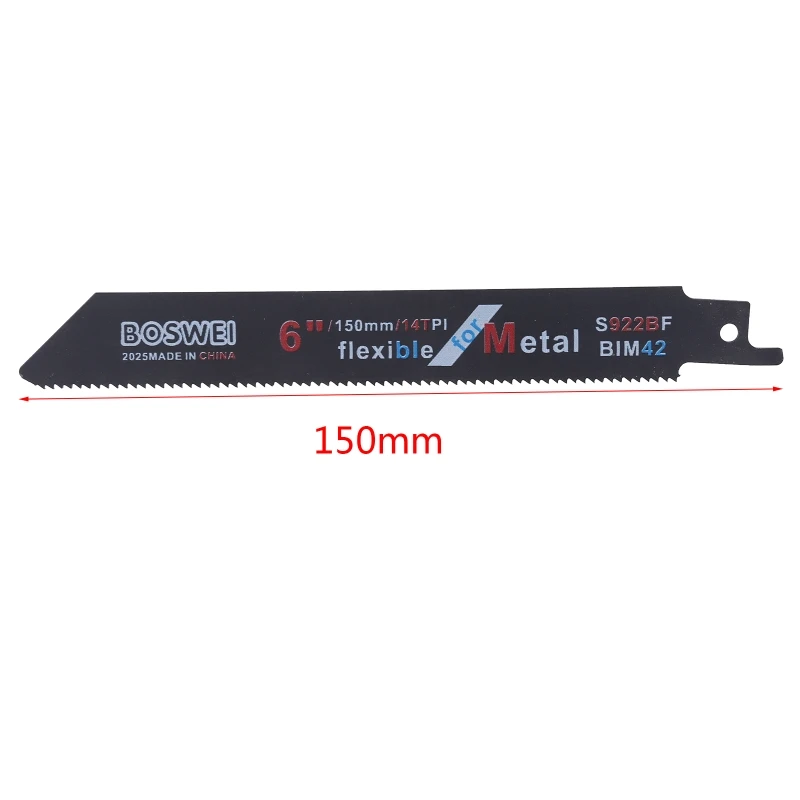 

2pcs 150mm 18TPI BIM Reciprocating Sabre Saw Blades for Cutting Metal Aluminum Sheets Wood Plastic S922EF