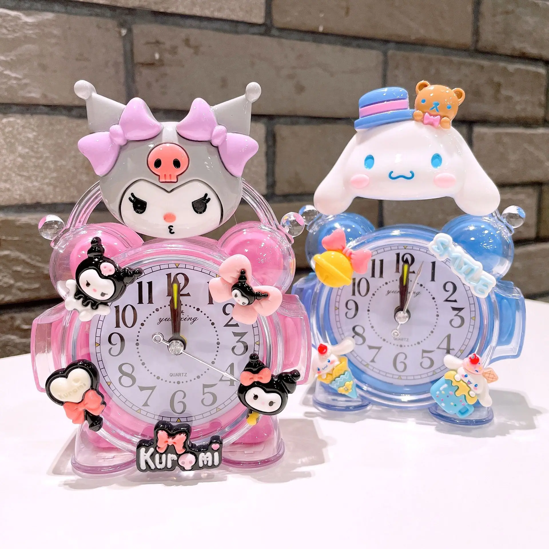 

Креативный будильник Sanrio Hellokitty, мультипликационные милые многофункциональные часы Kuromi Cinnamoroll для студентов с возможностью обучения