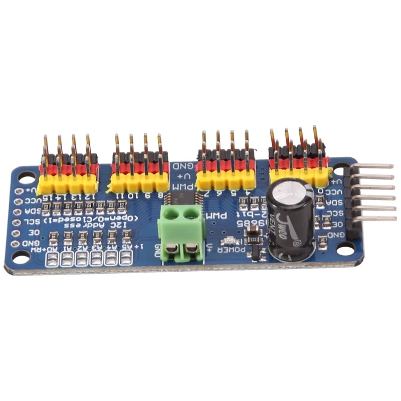 16 канальный 12-битный PWM-драйвер серводвигателя PCA9685 модуль I2C IIC для Arduino Raspberry Pi 2