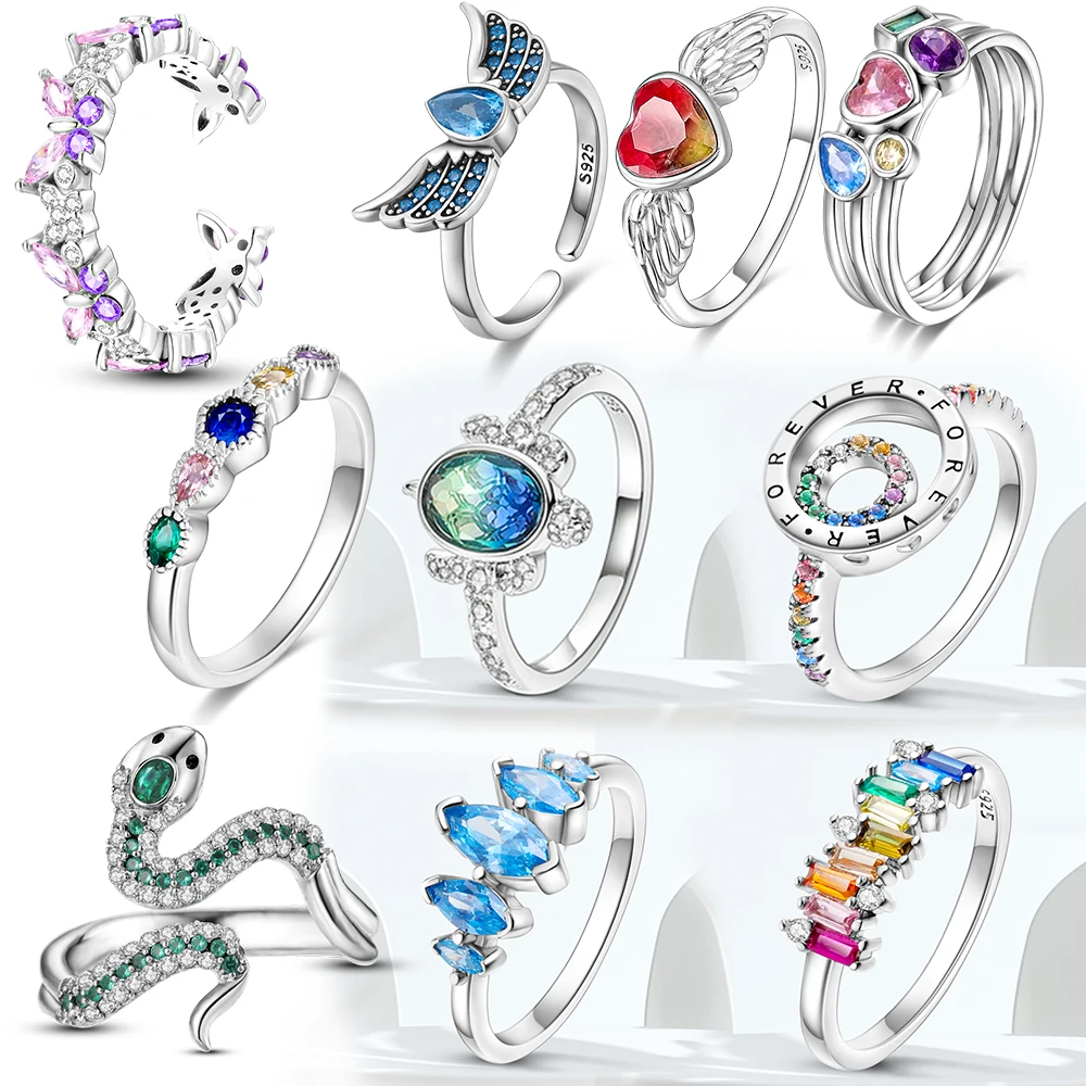 

Женское кольцо со змеей и сердцем, серебристого цвета