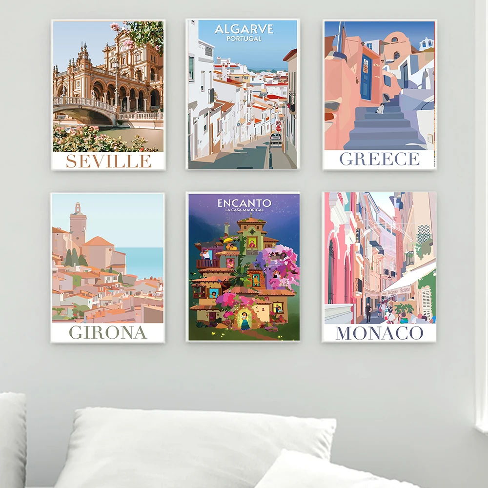 Картина из мультфильма родственный город постер с Грецией паросом мексиканским