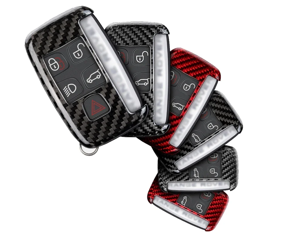 Чехол для ключа Land Rover корпус из углеродного волокна Jaguar F-Type E-Pace F-Pace XE XF XJ Range Sport