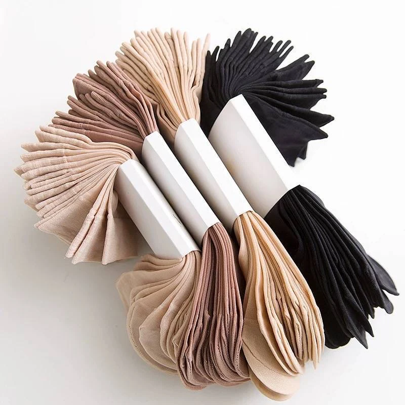 60Pcs=30Pairs Transparent Summer Socks Ultrathin Women Nylon Ladies Female Short Ankle Meias Elastic Crystal Spring Silk Sox