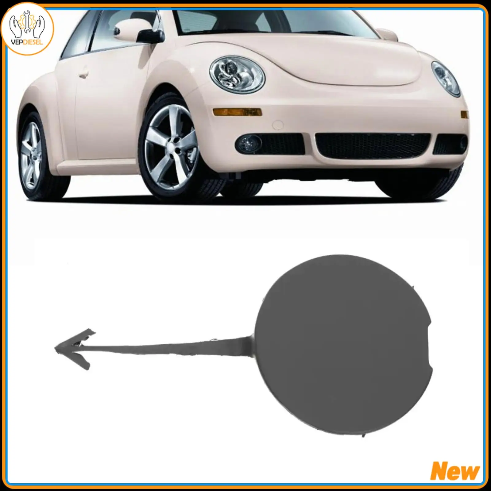 

1 шт. крышка фаркопа переднего бампера для Volkswagen Beetle 2006-2010 1C 0807241 C Новые автомобильные аксессуары