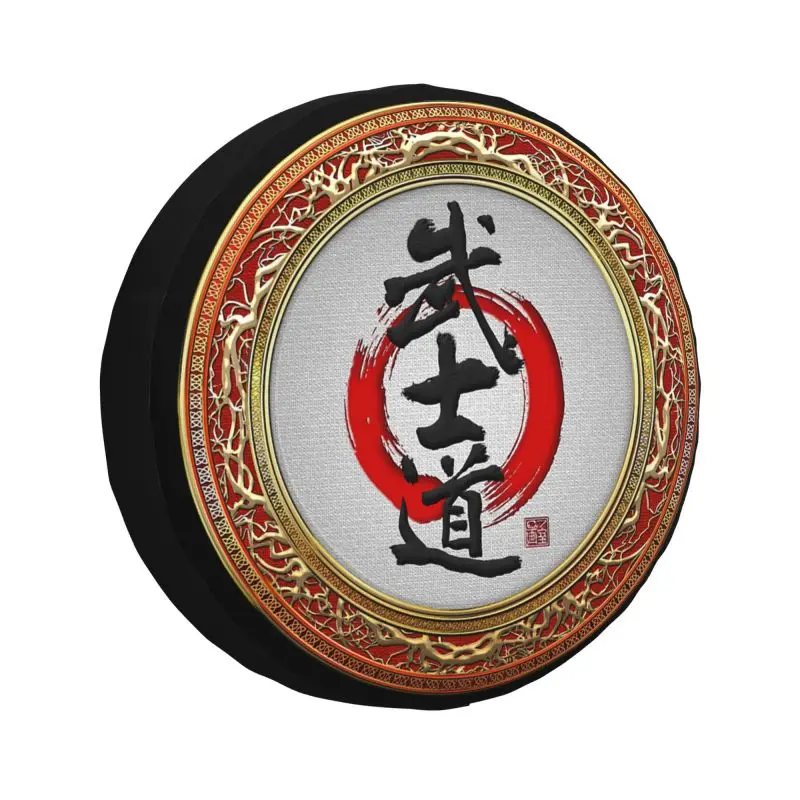 

Japanese Calligraphy Bushido Tire Cover 4WD 4x4 SUV Japan Samurai Spare Wheel Protector for Toyota Land Cruiser Prado